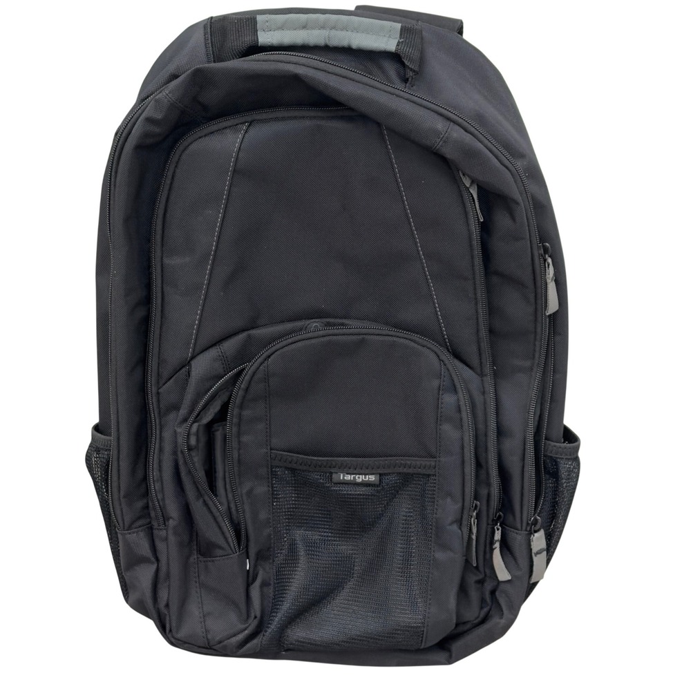 Targus Laptop Backpack Mens Black Nylon Tech Commuter Padded Sleeve Minimalist
